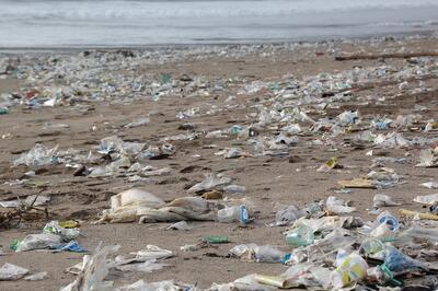 Plastic bottles garbage
